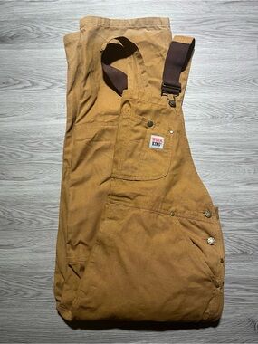 WORK KING bibs workwear overalls Tan mens XL
